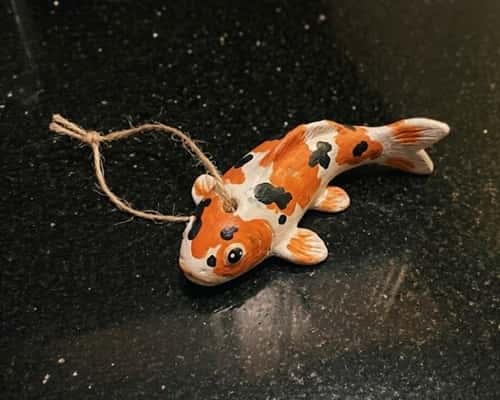 5. Painted Koi Fish Hanging Ornament