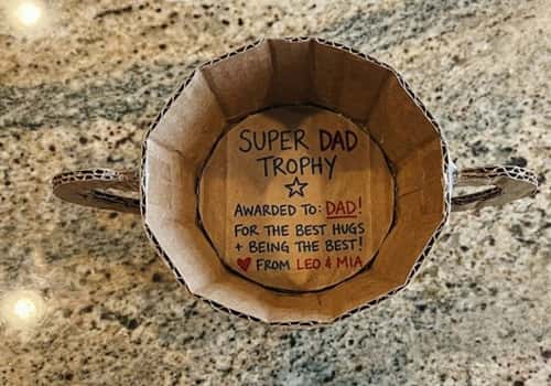 5. Paper Bag Super Dad Trophy