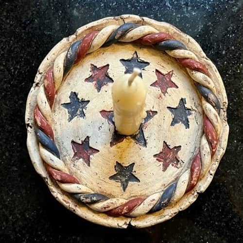 5. Rustic Freedom Candle Plate