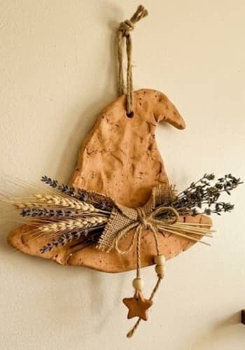 5. Rustic Witch Hat Herb Drying Hanger