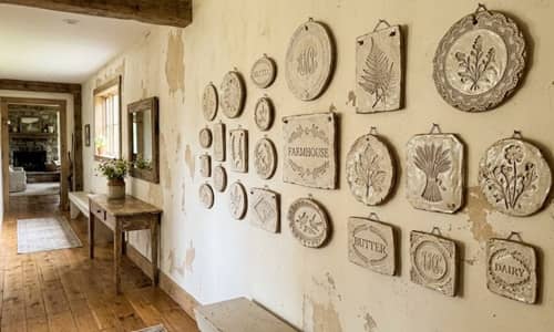 5. Vintage Butter Mold Clay Wall Collection