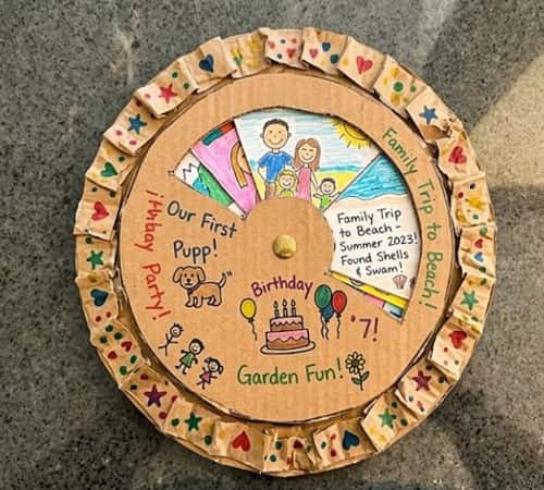 6. Cardboard Time Machine Memory Wheel