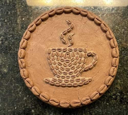 6. Coffee Bean Mosaic Desk Plaque