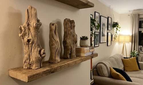 6. Driftwood Inspired Shelf Totems