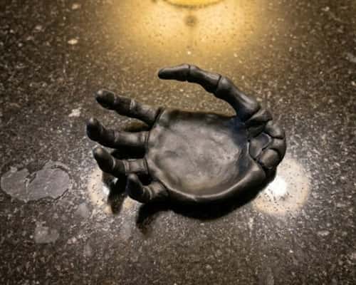 6. Gothic Skeleton Hand Jewelry Tray