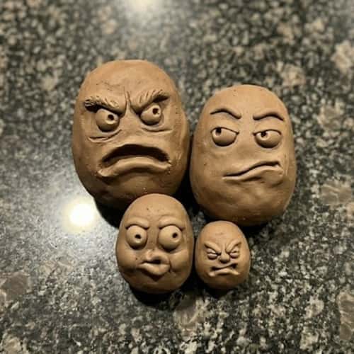 6. Grumpy Potato Family Desk Guardians