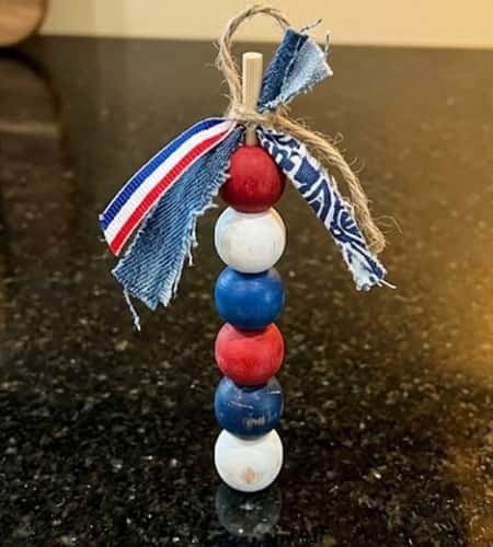 6. Layered Wooden Bead Firecracker Stack