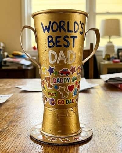 6. World's Best Dad Trophy Craft