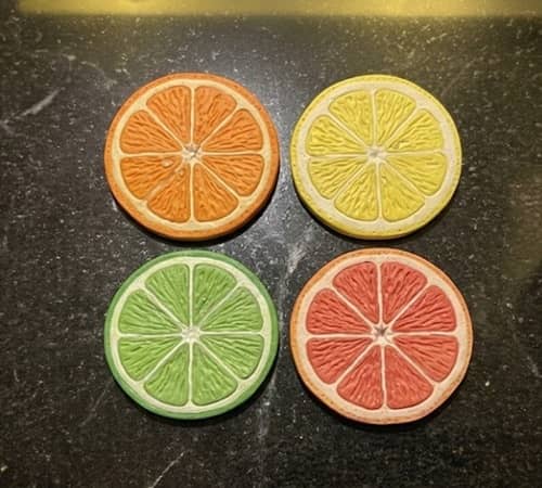 7. Citrus Slice Drink Coasters