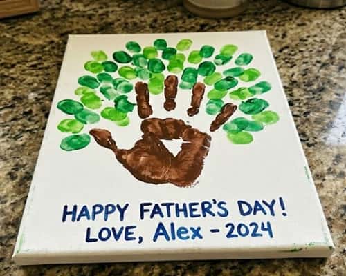 7. Handprint Tree Keepsake Canvas