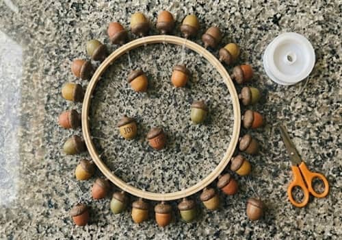 7. Suspended Acorn Window Charm Mobile