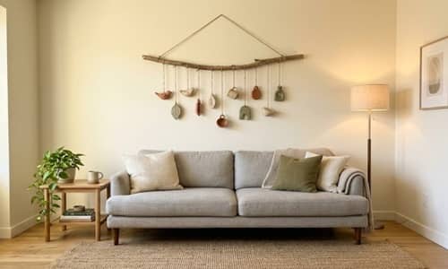 8. Clay Branch Wall Hanging With Tiny Sculptures