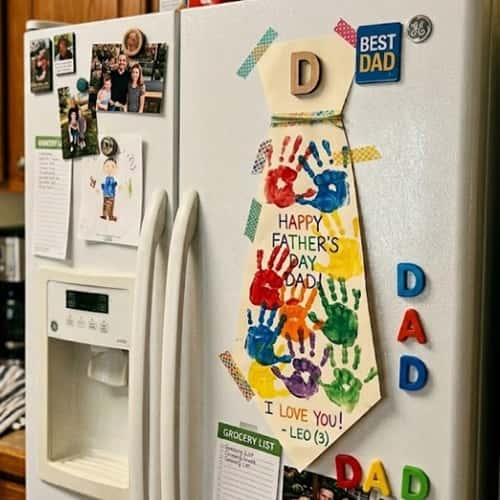 8. Handprint Tie Craft