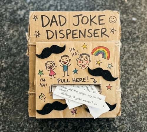 8. Paper Bag Dad Joke Dispenser