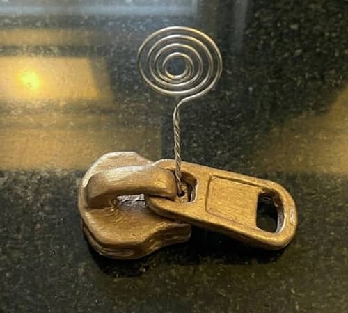 8. Zipper Pull Clay Photo Holder