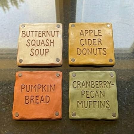 9. Vintage Harvest Recipe Tile Magnets