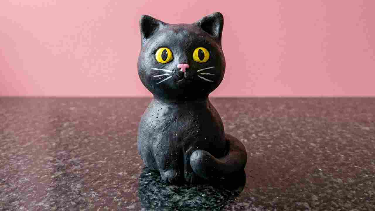 Black cat Clay Craft - featured