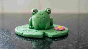 Clay Frog on a Lily Pad - featured