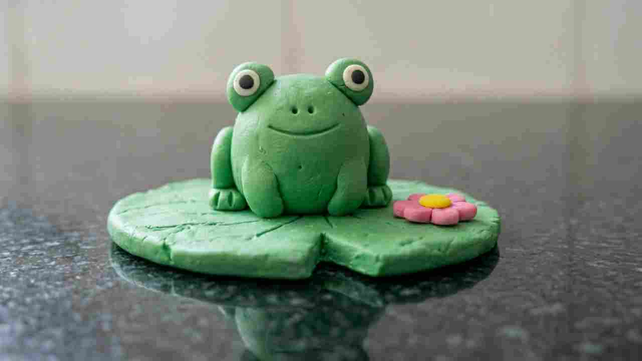 Clay Frog on a Lily Pad - featured