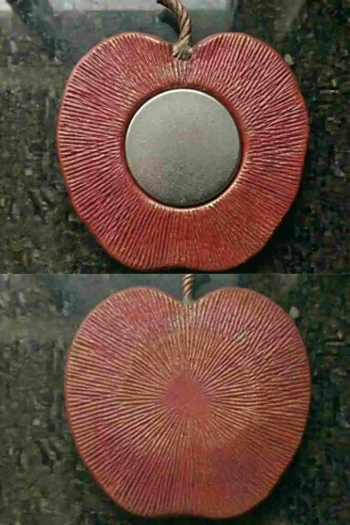 Cornstarch Clay Apple Magnet