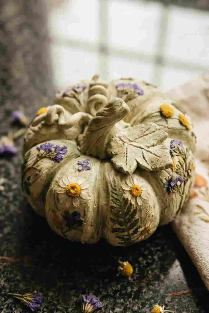 Cottagecore Clay Pumpkin
