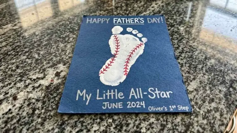 Fathers Day Footprint and Handprint Craft - featured