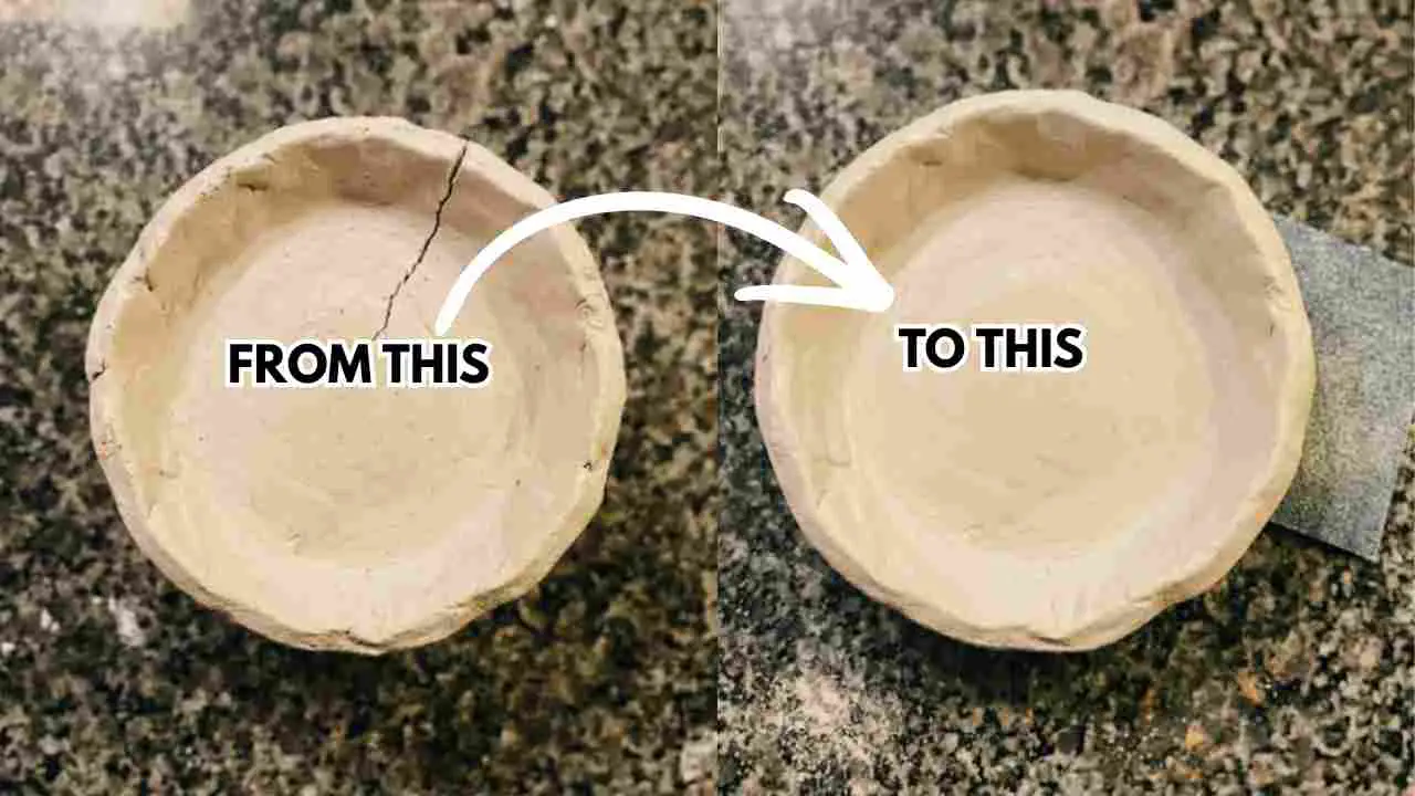 fix cracked air dry clay - featured