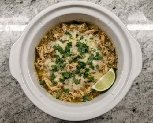 1. Salsa Verde Chicken and Rice Dump Dinner
