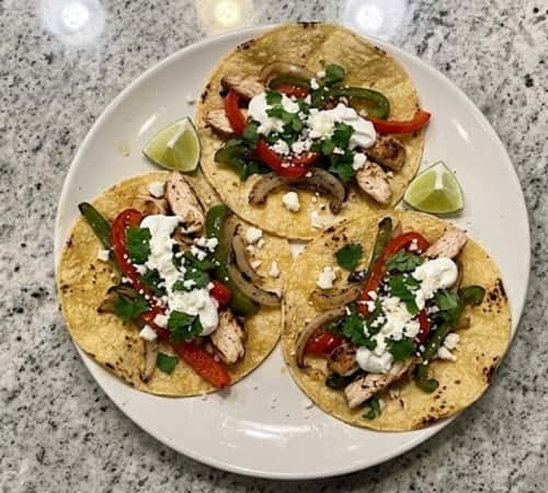 1. Sheet-Pan Chicken Fajita Tacos