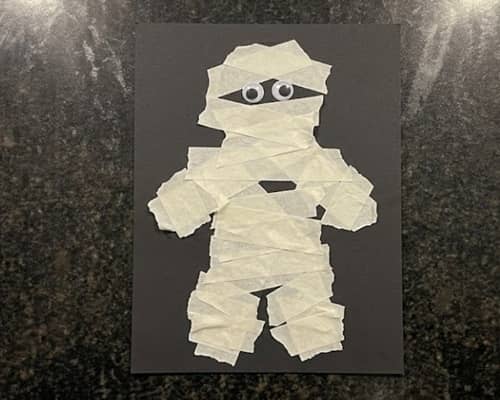10. Masking Tape Mummy Canvas