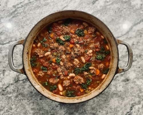 10. Rustic Tuscan Bean and Sausage Stew