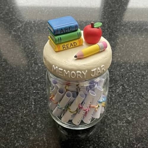 10. Tiny Classroom Memory Jar with Mini Clay Notes