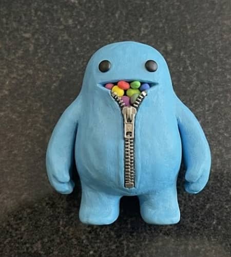11. Inside-Out Monster with a Zipper Belly
