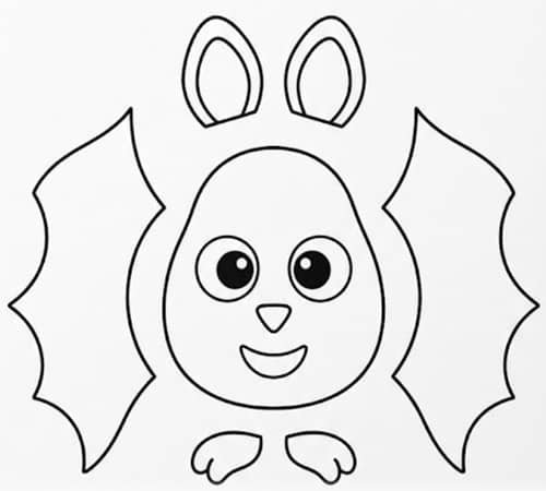 12. Build-Your-Own Bat Coloring Page