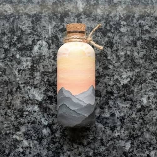 12. Layered Mountain Sunrise Bottle