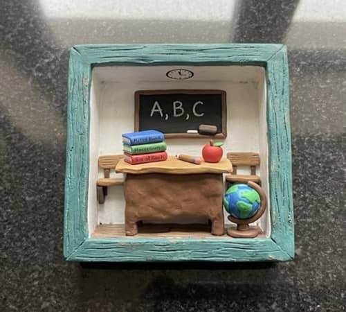12. Mini Classroom in a Frame Shadow Box Keepsake