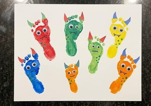 12. Monster Footprint Welcome Sign