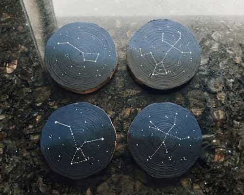 12. Night Sky Wooden Coasters