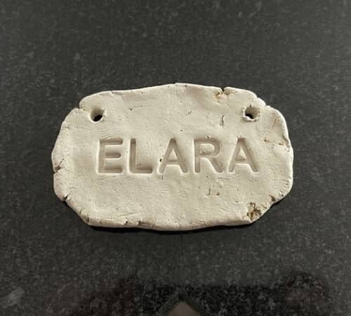 12. Personalized Winter Name Plaque