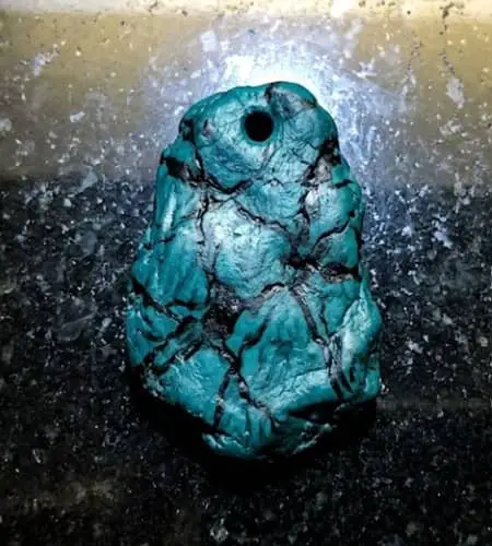 2. Faux-Turquoise Raw Nugget Pendant