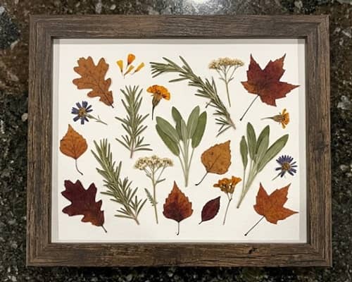 2. Pressed Autumn Herb Spell Frame
