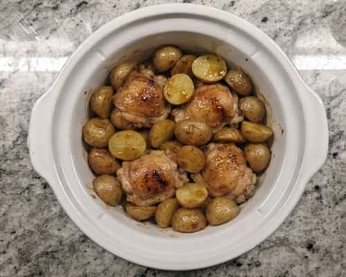 3. Honey Mustard Chicken Thighs with Baby Potatoes