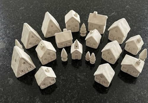 3. Nordic-Inspired Clay Village Houses