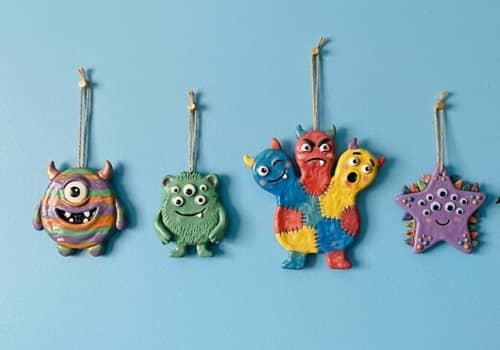 4. Cute Clay Monster Nameplates