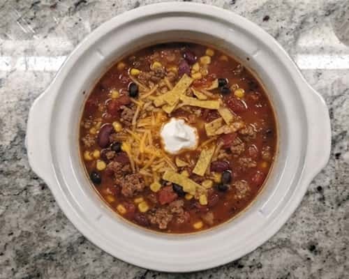 4. Loaded Taco Soup Dump Dinner