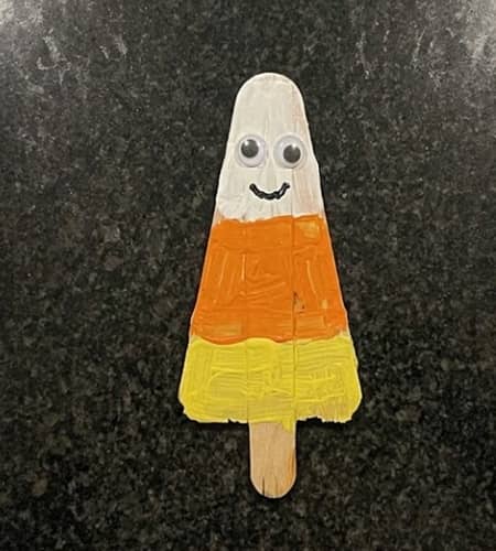 4. Popsicle Stick Candy Corn Friends