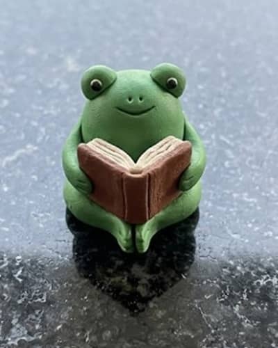 4. Tiny Frog Reading a Book