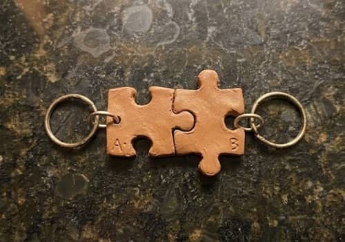 5. Puzzle Piece Friendship Keychain
