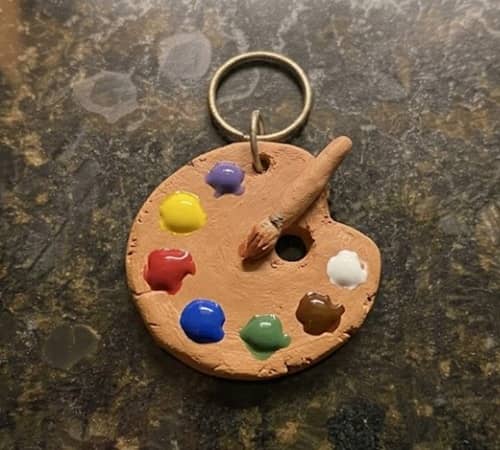7. Tiny Paint Palette Keychain