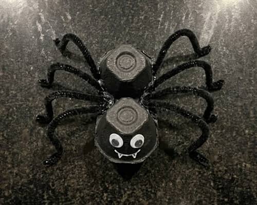 8. Egg Carton Mini Spiders